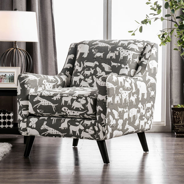 PATRICIA - Chair, Animal Pattern - SM8171-CH-DG