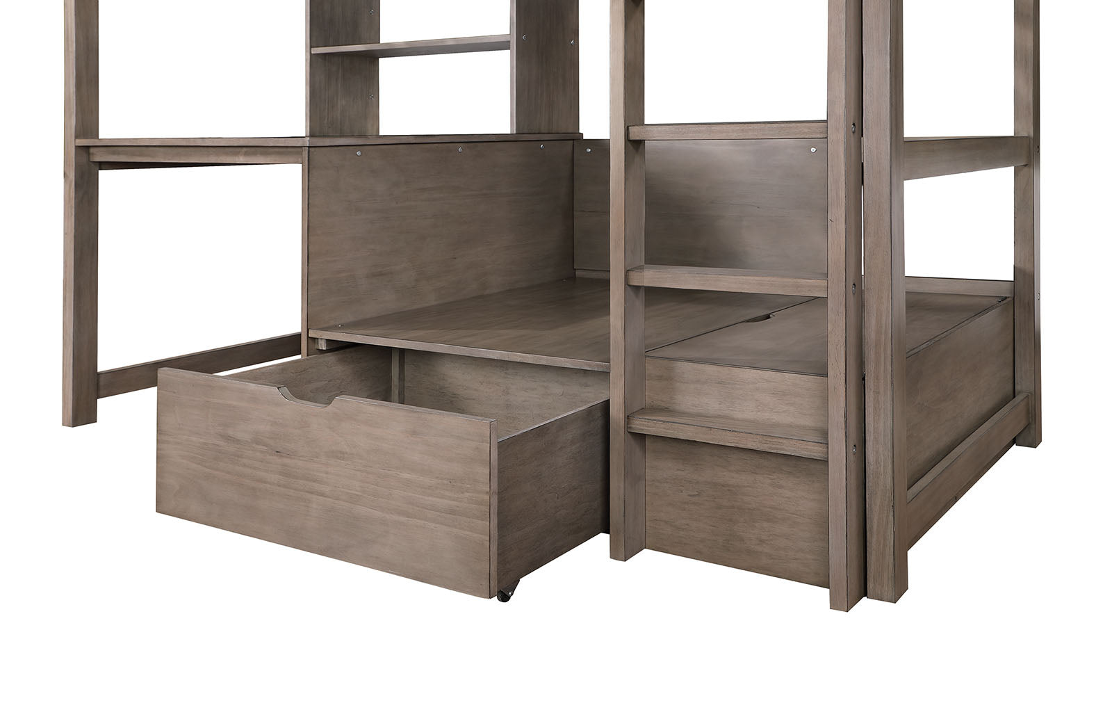 CALLISTUS - Twin/Workstation Loft Bed - CM-BK828GY-BED