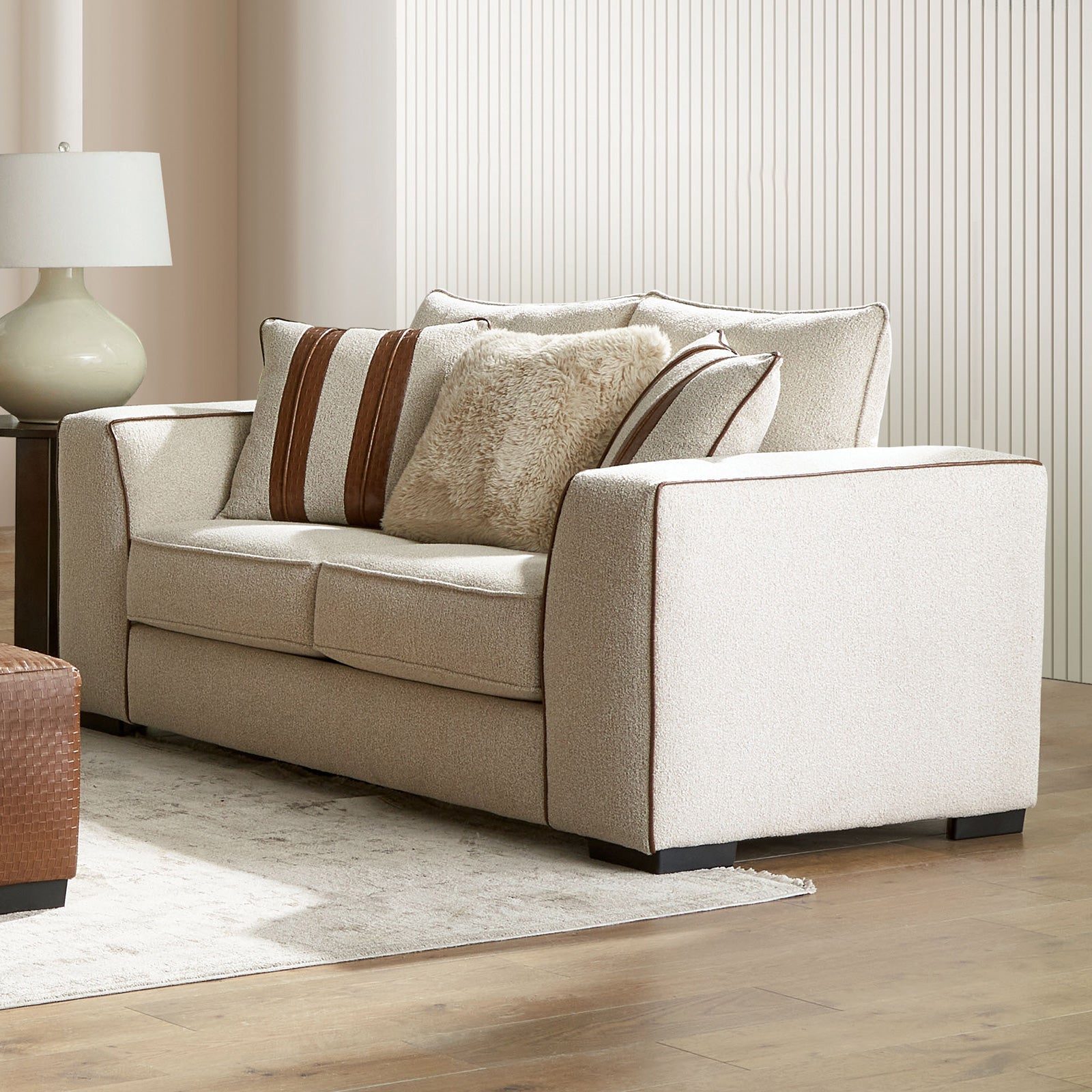 ULVERY - Love Seat, Beige/Brown - SM5185-LV