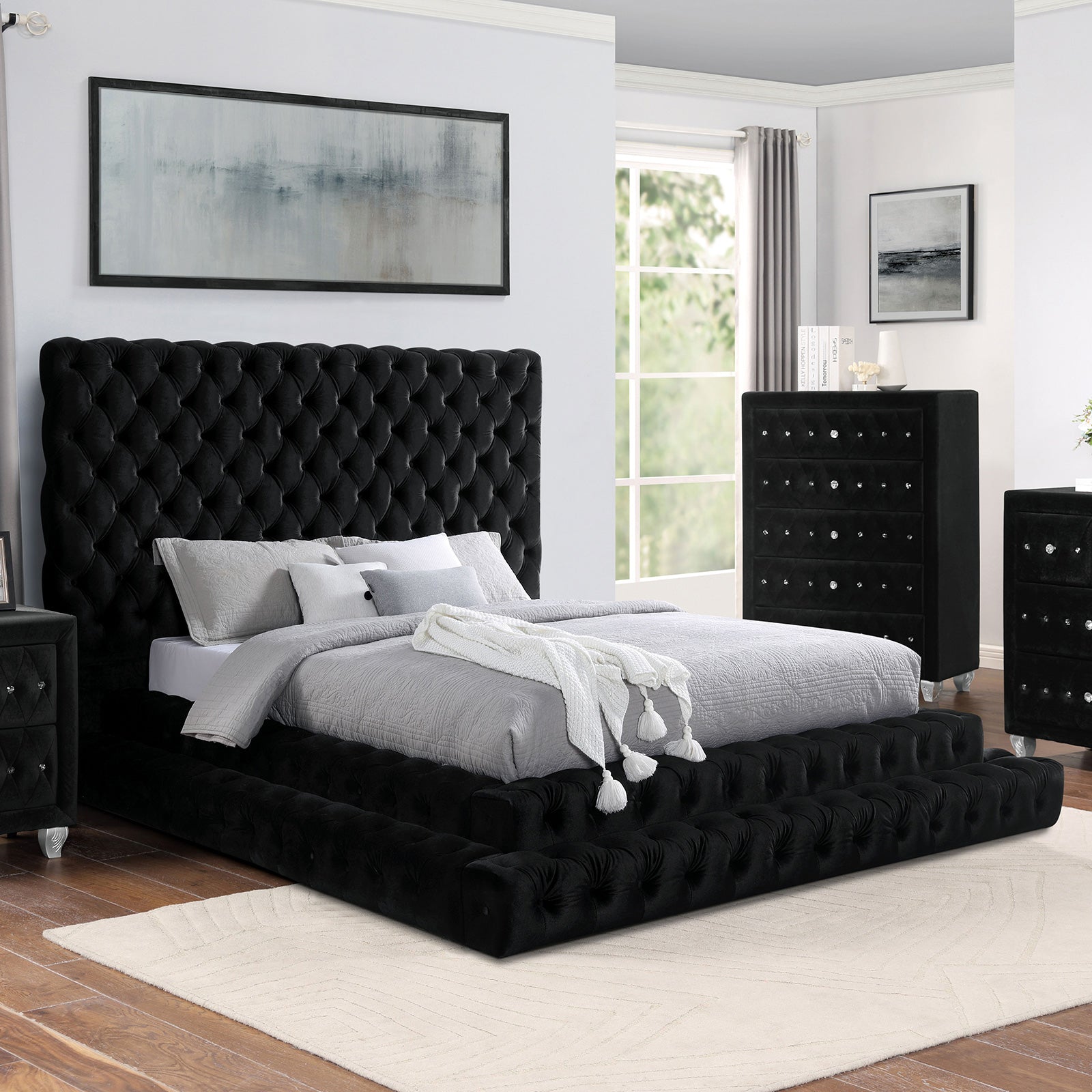 STEFANIA - Queen Bed - CM7227BK-Q-BED