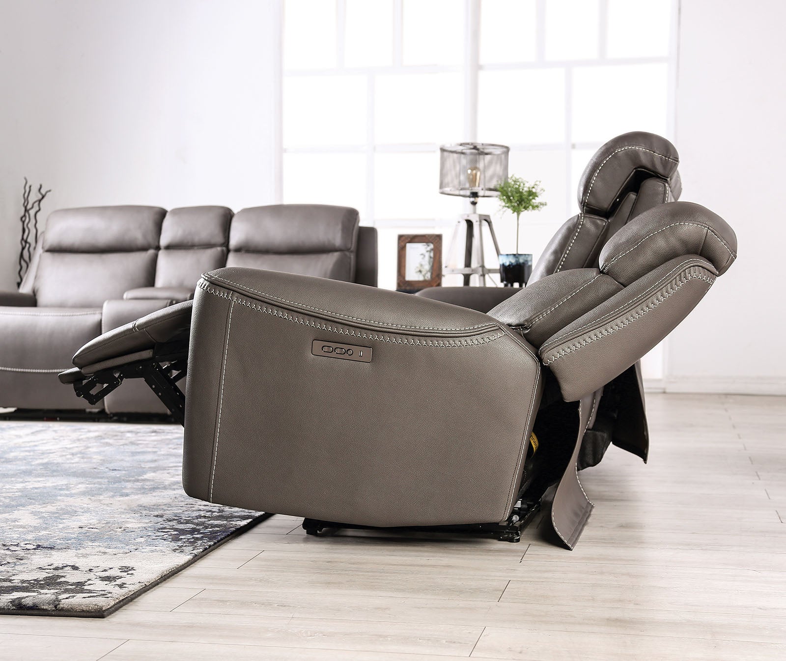 ARTEMIA - Power Sofa + Loveseat - CM9922GY-PM-2PC