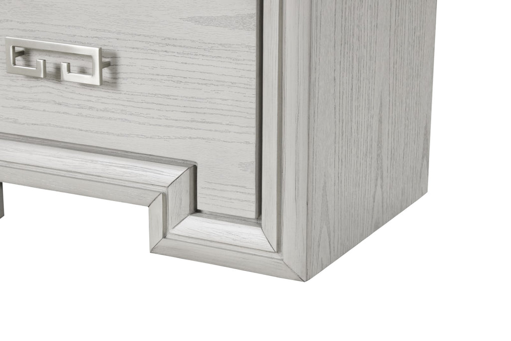 BASILONE - Nightstand, Rustic White - FM7440WH-N