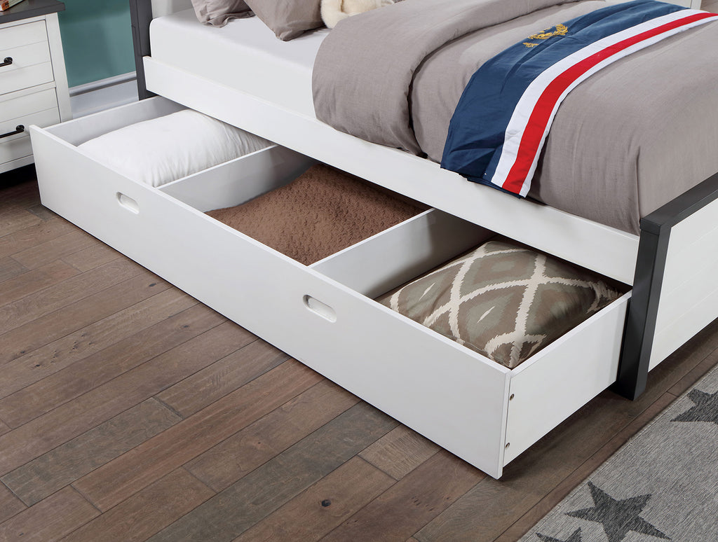 PRIAM - Full Bed w/ Trundle - CM7467WH-F-BED+TR