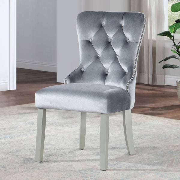ADALIA - Wingback Chair (2/CTN) - CM3241GY-SC-2PK