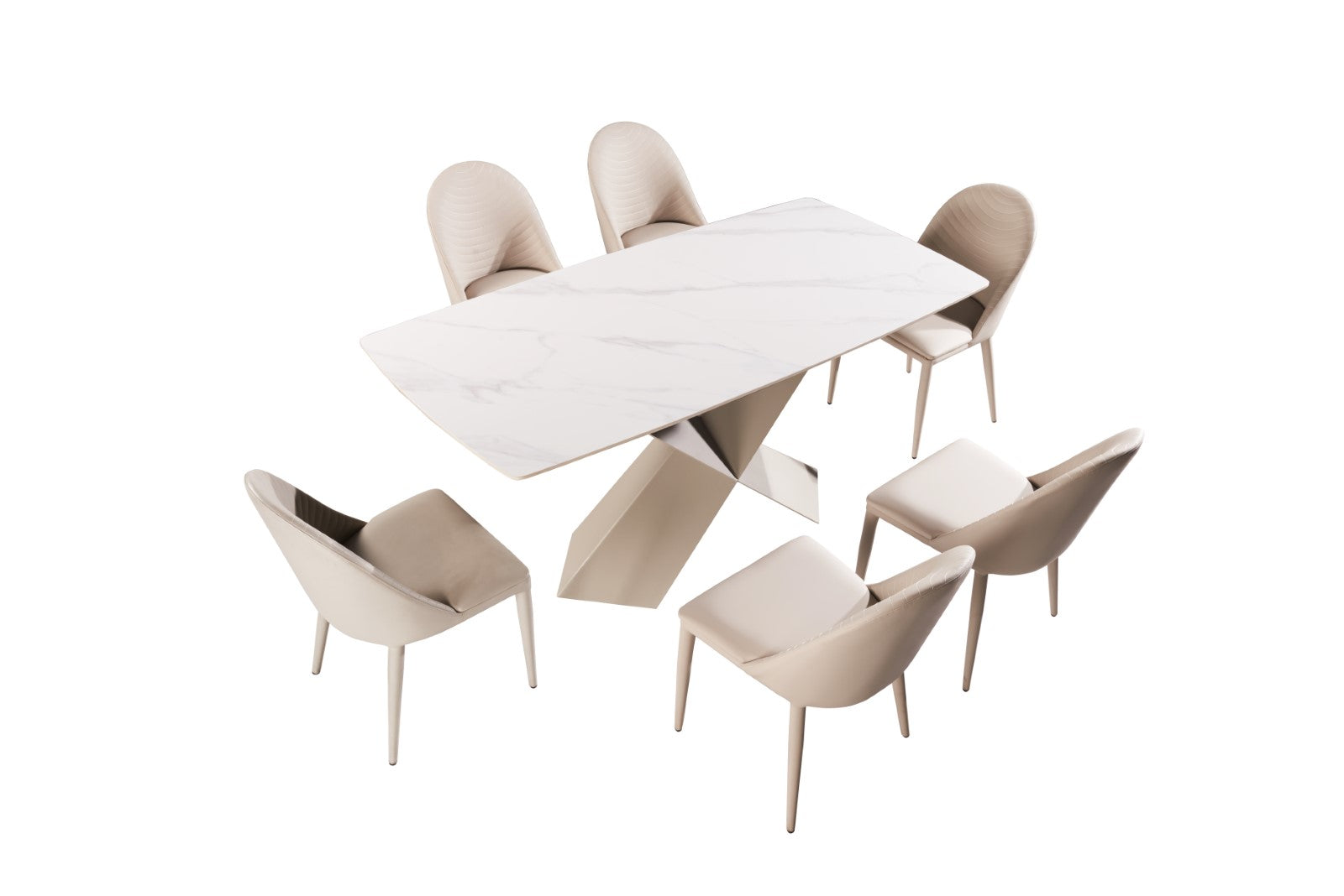LENVIK - 7 Pc. Dining Table Set - FM3700BR-T-7PC
