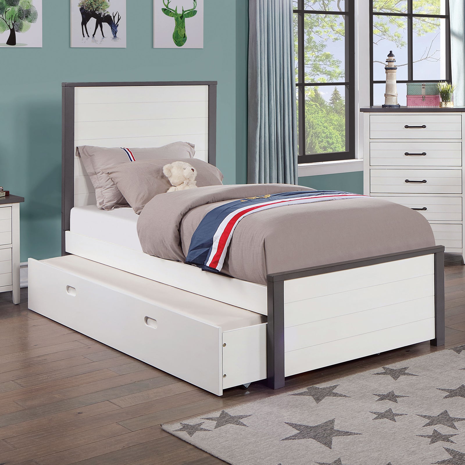 PRIAM - 4 Pc. Full Bedroom Set - CM7467WH-F-4PC