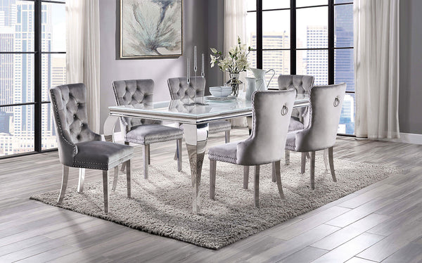 NEUVEVILLE - 7 Pc. Dining Table Set - CM3903WH-T-7PC-261GY