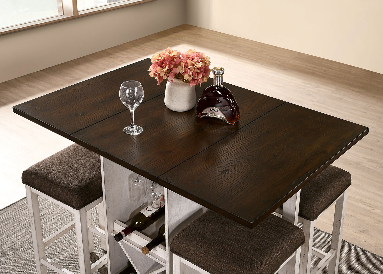 BINGHAM - 5 Pc. Counter Ht. Table Set - CM3168BR-PT-5PC