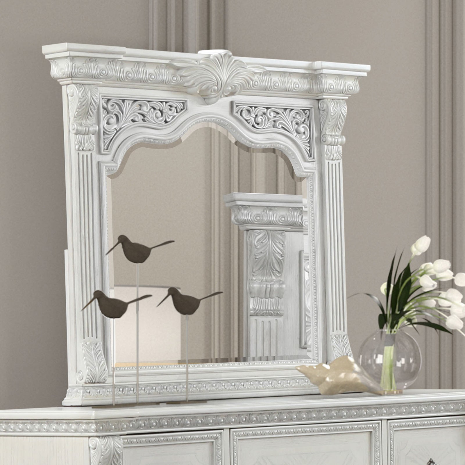 PROMENADE - Mirror, Wire Brushed White - FM70001WH-M