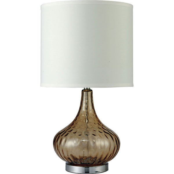 DONNA - 15"H Glass Amber Table Lamp - L731207AM