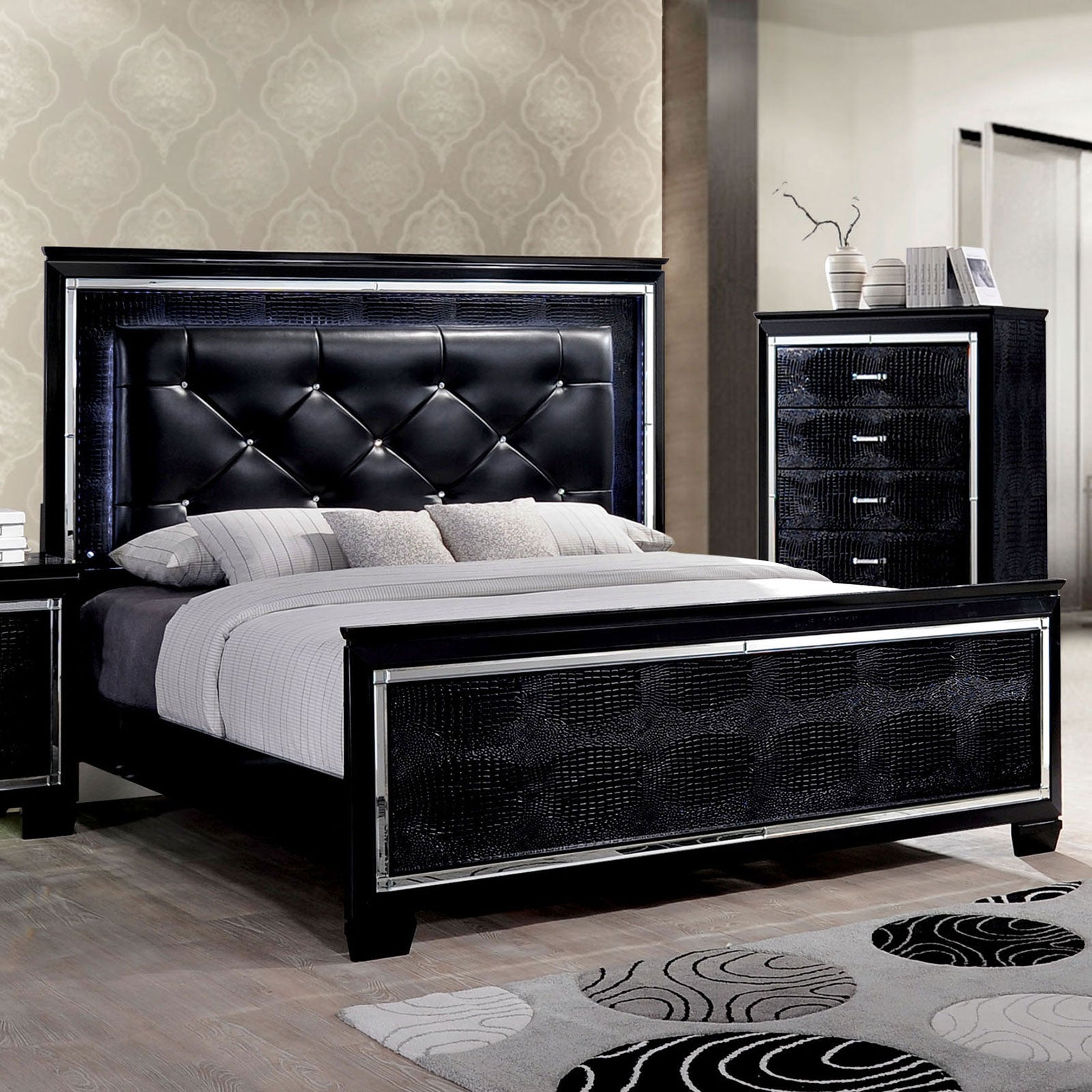 BELLANOVA - 4 Pc. Queen Bedroom Set - CM7979BK-Q-4PC
