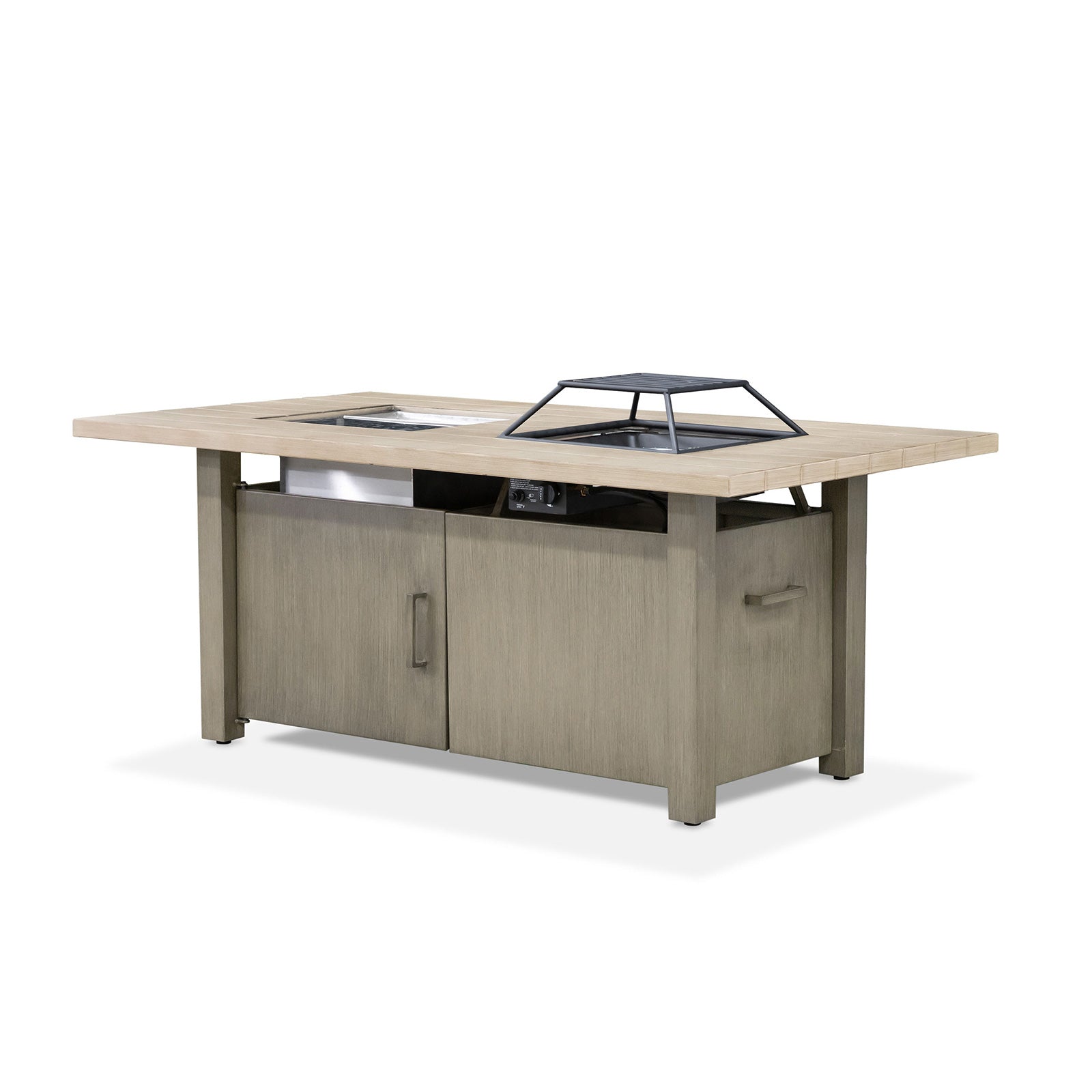 BORDEAUX - Dining Table w/ Fire Pit & Cooler - GM-2017-PK