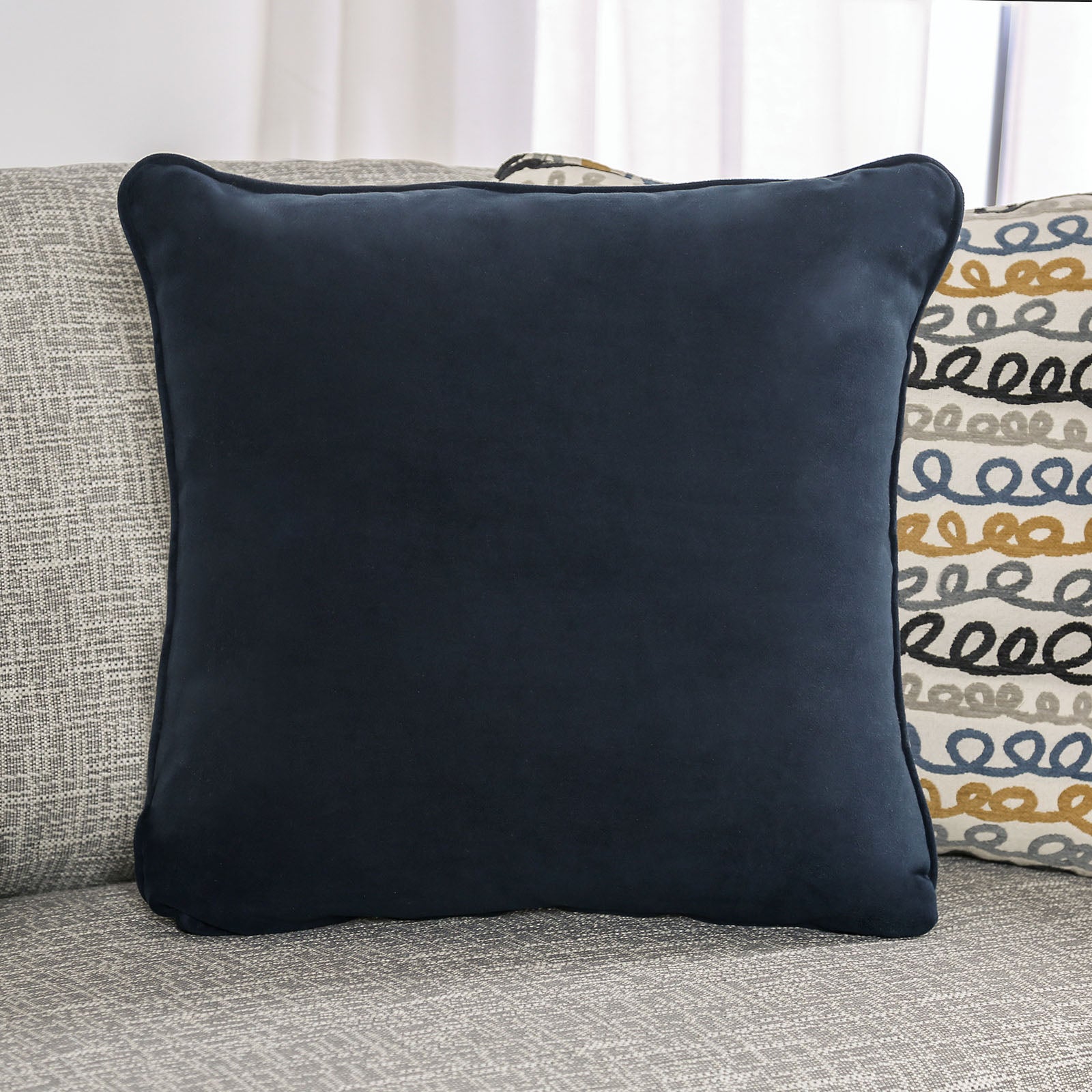 CHANCERY - Chair & Half, Gray/Navy - SM8194-CH
