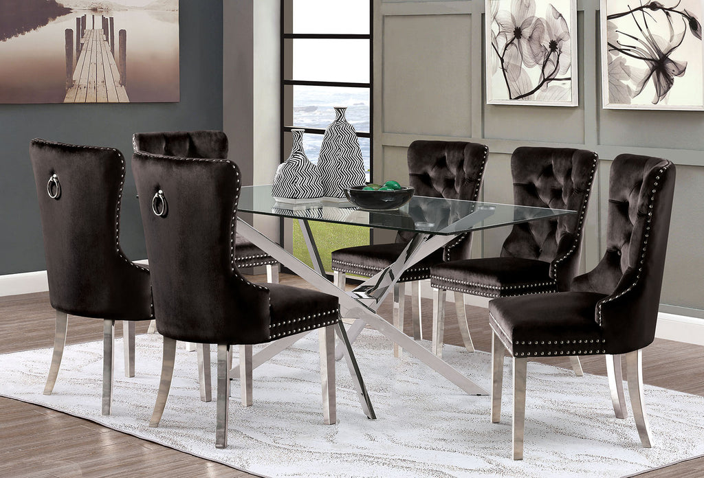 SILVERIA - 5 Pc. Dining Table Set - FM37001SV-T-5PC