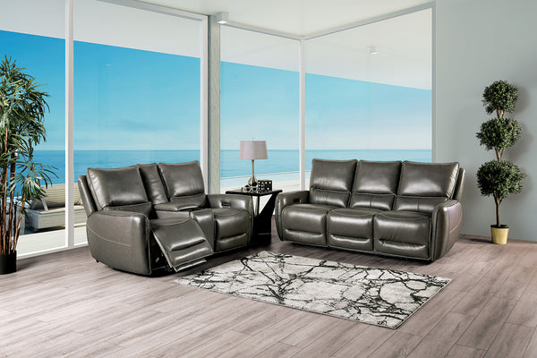 PHINEAS - Power Sofa + Loveseat - CM9921GY-PM-2PC