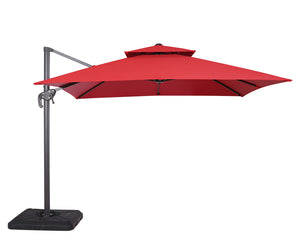 HERO - 10' Square Umbrella, Double Top, Red - LA-A028RD