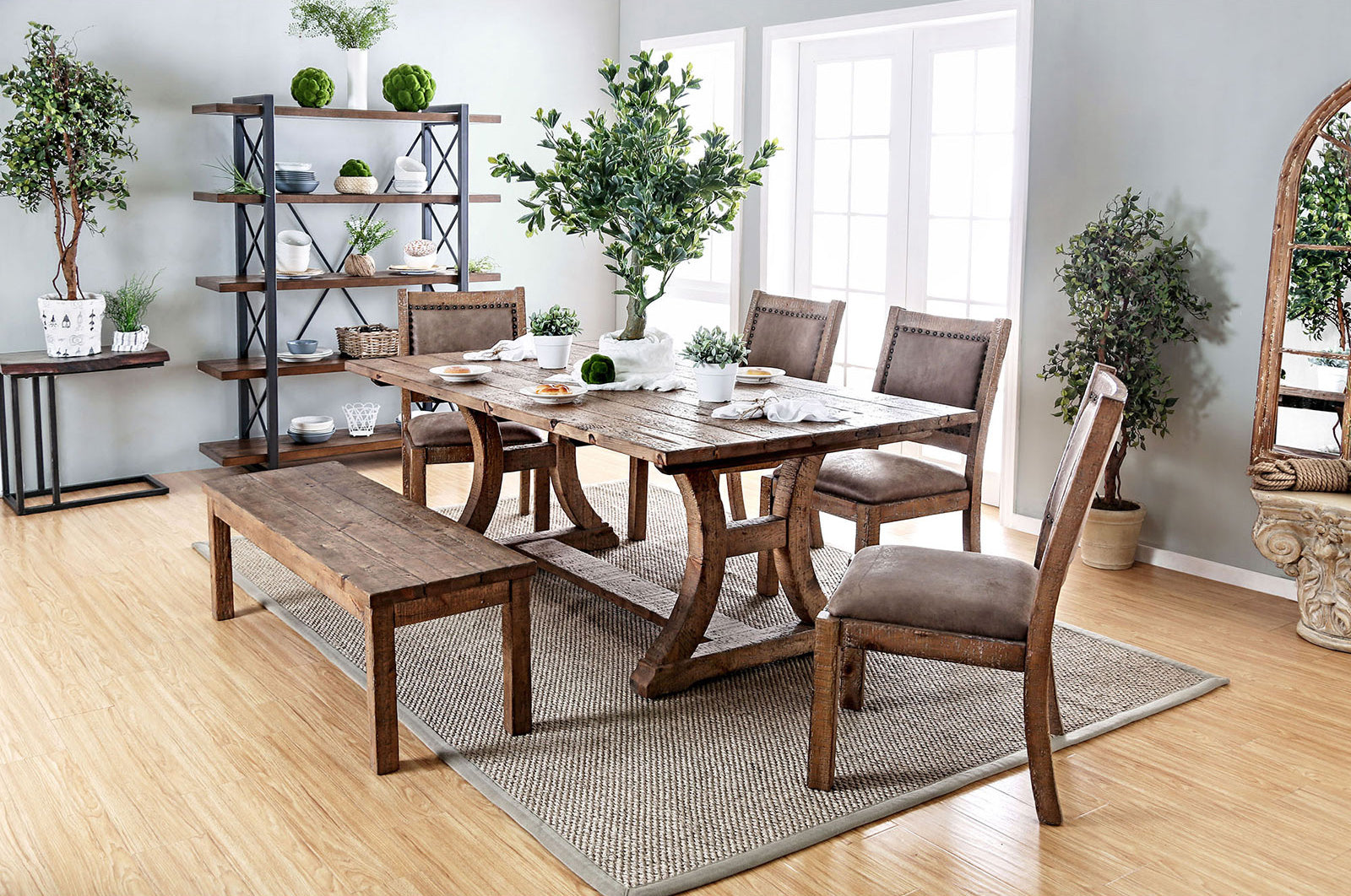GIANNA - Wooden Bench - CM3829BN-W