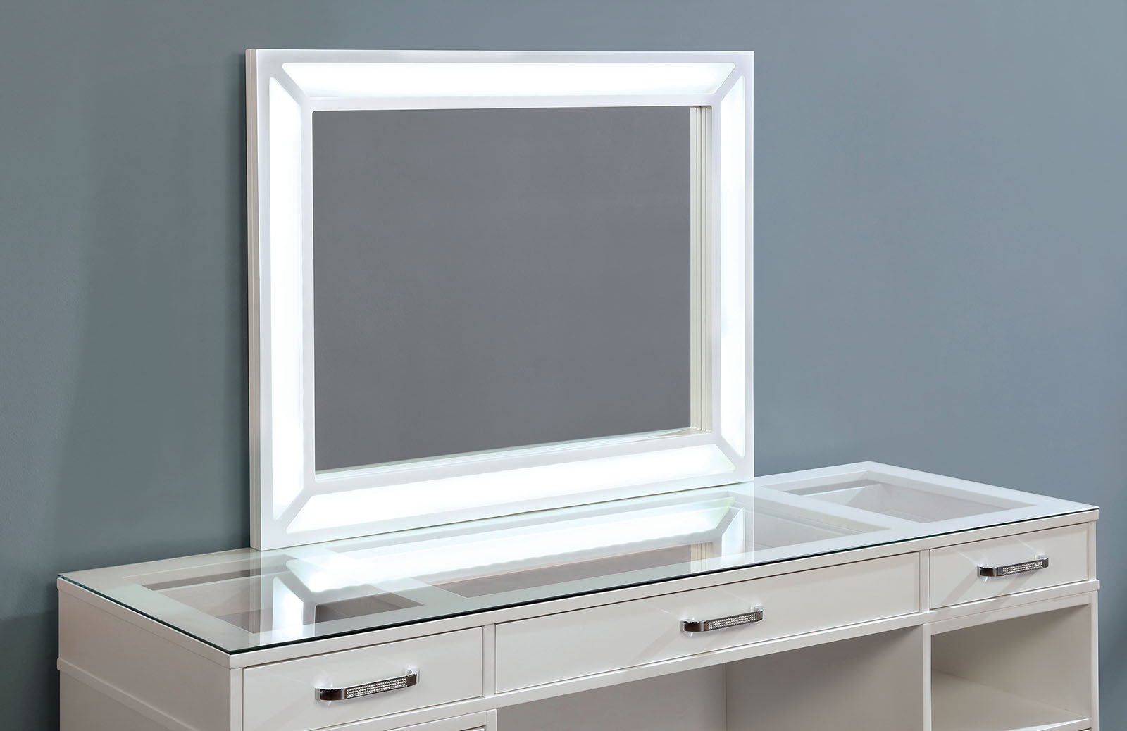 STEPHANIE - Vanity Set, White - FOA-DK5685WH-PK