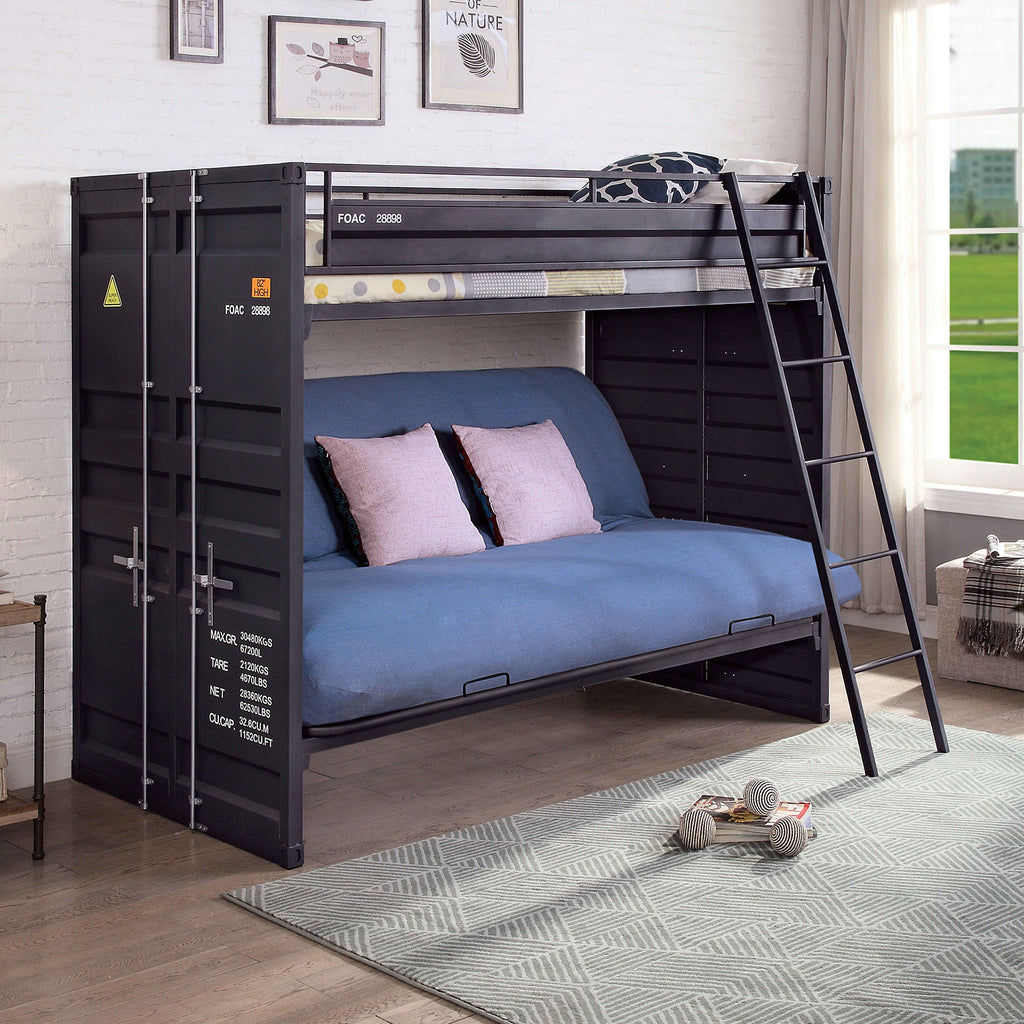 LAFRAY - Twin Bunk Bed w/ Futon Base - FOA-BK652BK-BED