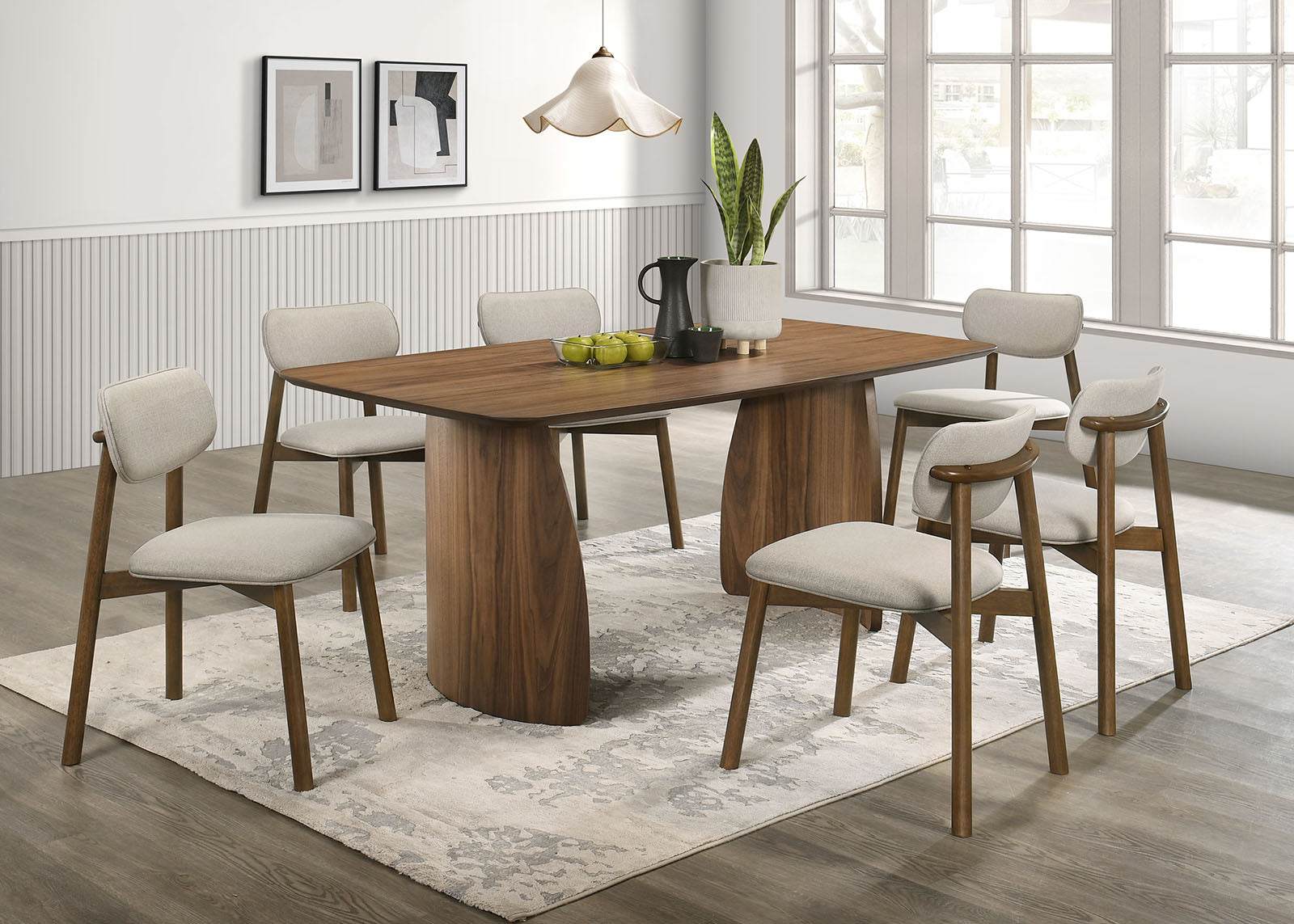 ALNWICK - 7 Pc. Dining Table Set - FM3217WN-T-7PC