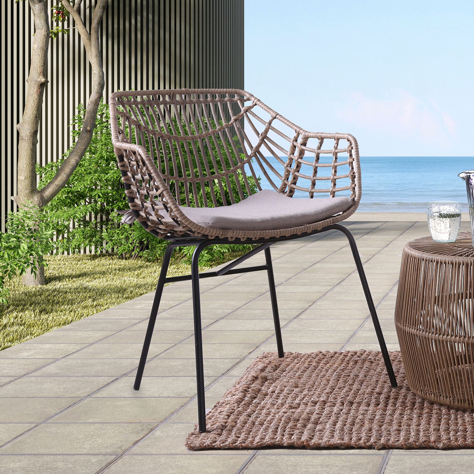 NYA - Outdoor Chair 4Pc/Carton, Natural - FM80002NT-CH-4PK