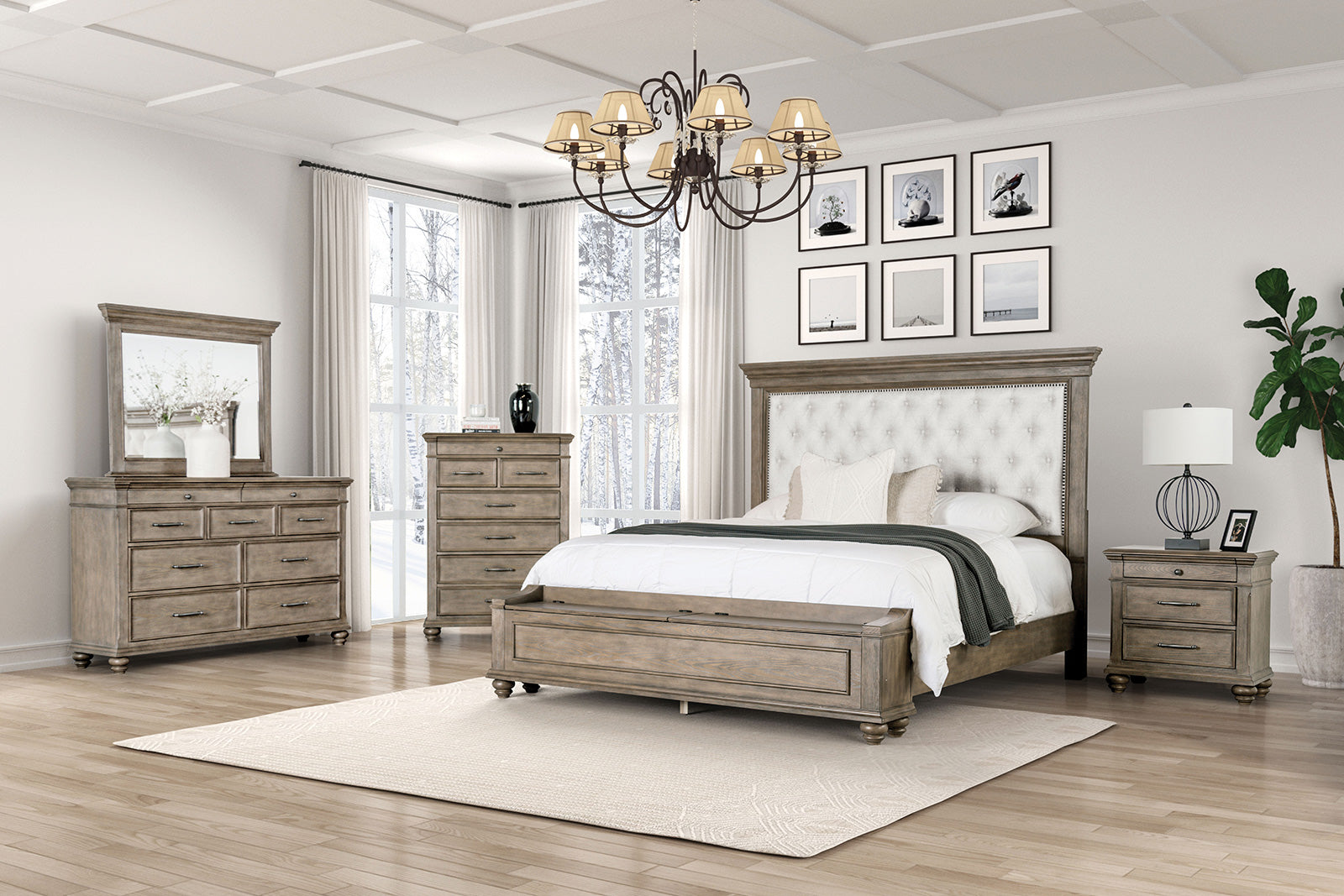 PHILOMATH - Mirror, Aged Oak - FM7430BR-M