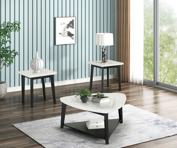 THISTED - Triangle Marble Coffee Table - FM44002WH-CT