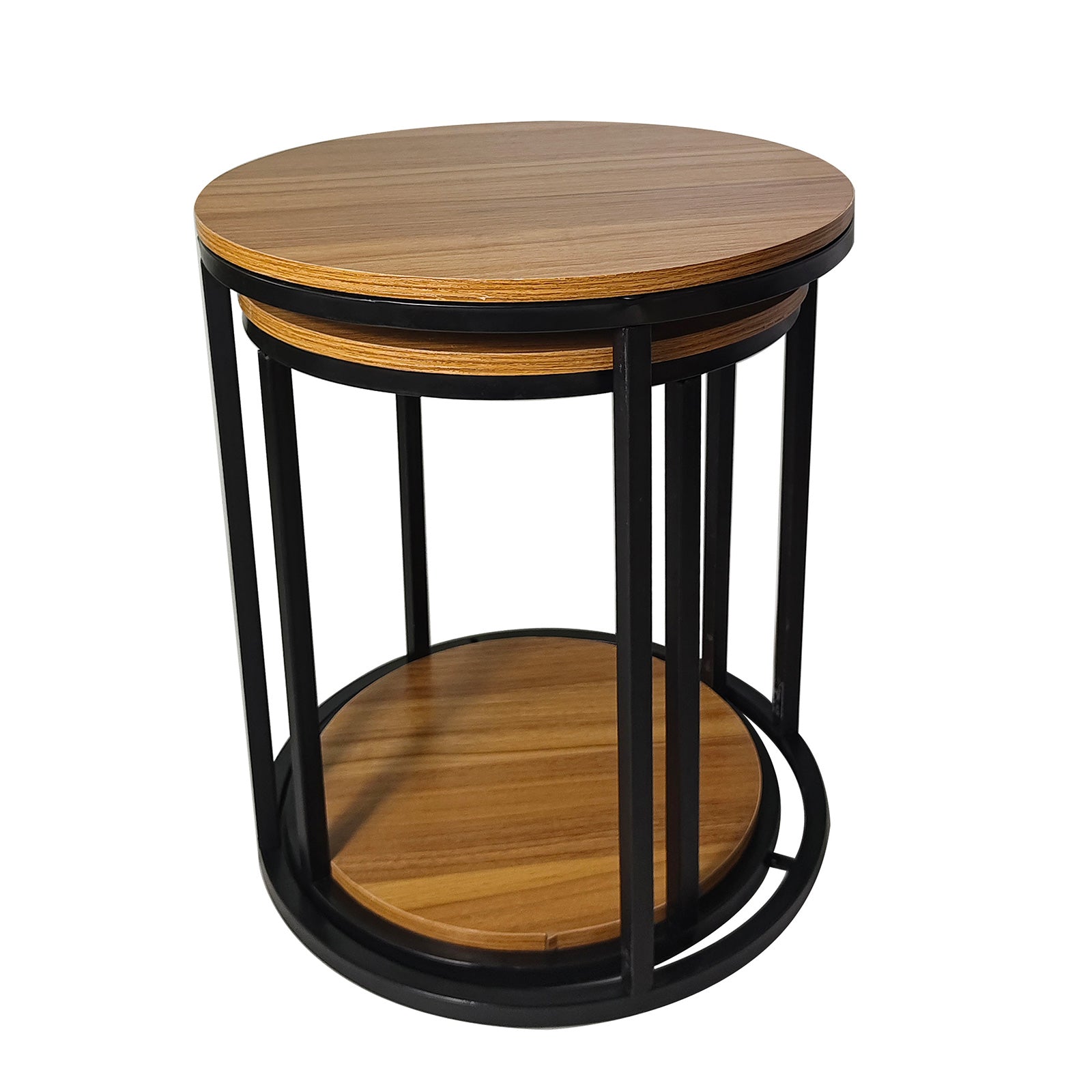 MOLLIE - Nesting Tables (2/CTN), Natural/Black - GM-5015-2PK