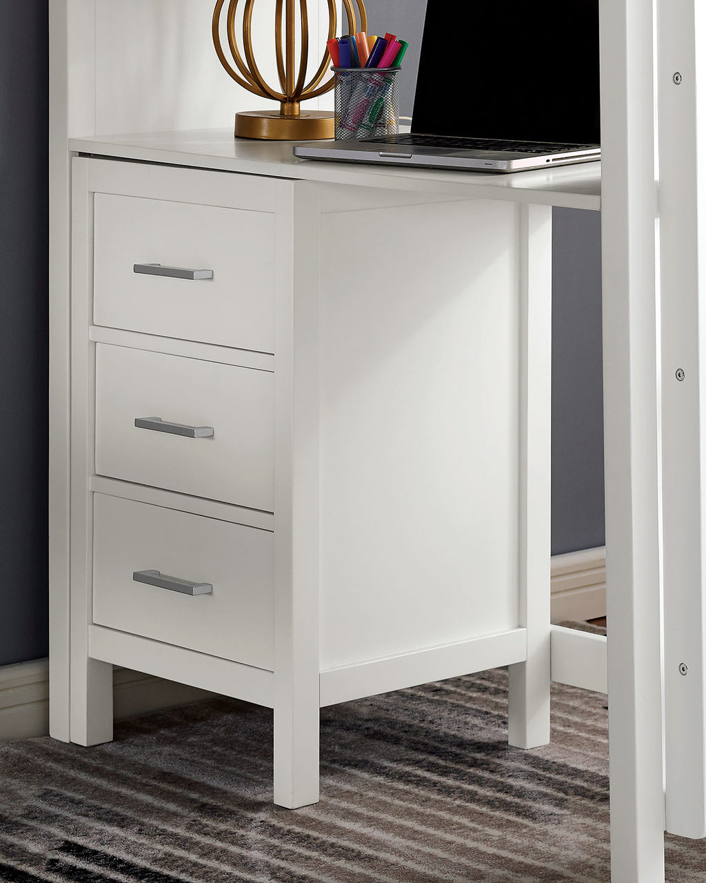 CASSIDY - Twin Loft Bed w/ Drawers - CM-BK970-BED