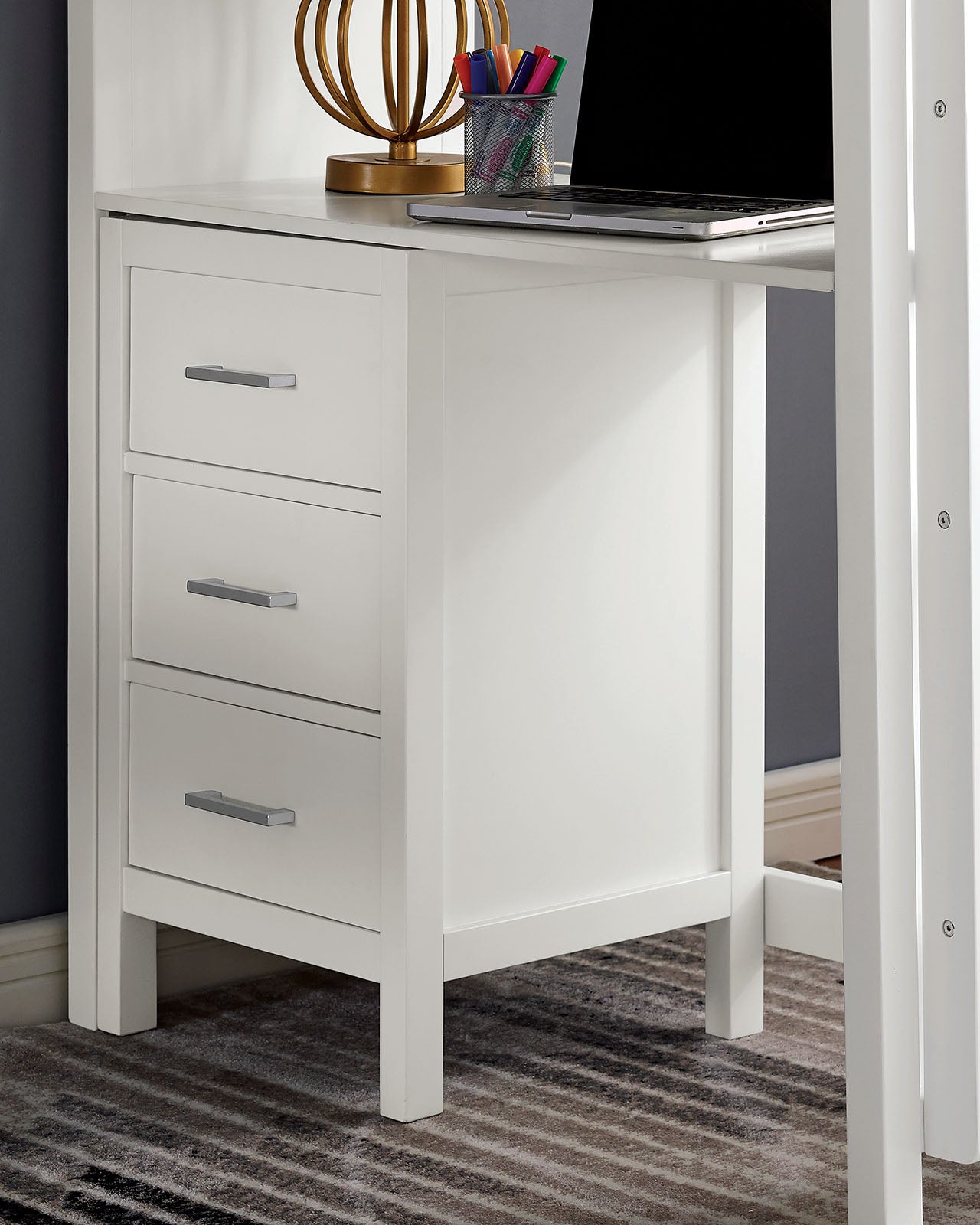CASSIDY - Twin Loft Bed w/ Drawers - CM-BK970-BED