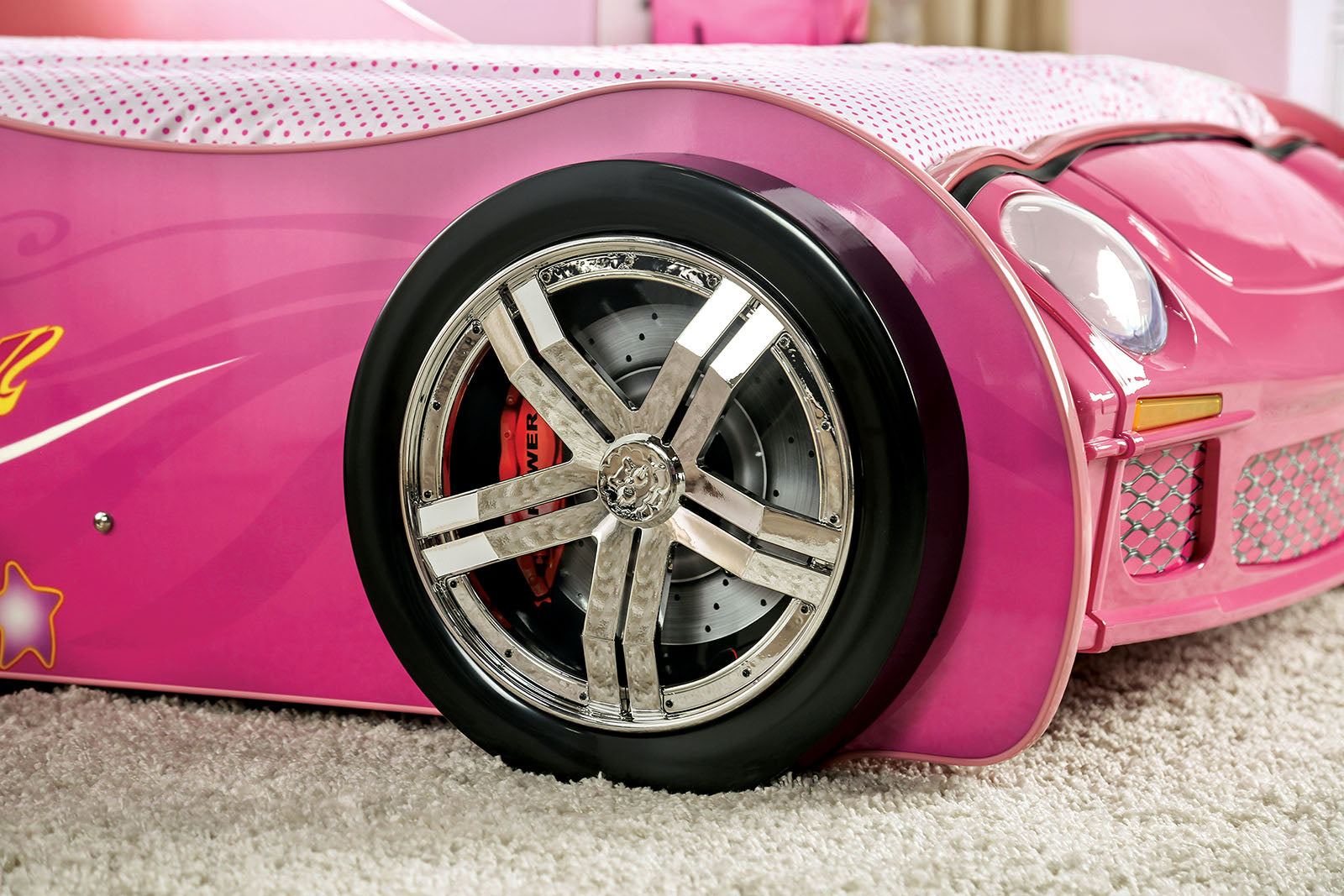 PRETTY GIRL CAR BED - Twin Bed - CM7642-BED