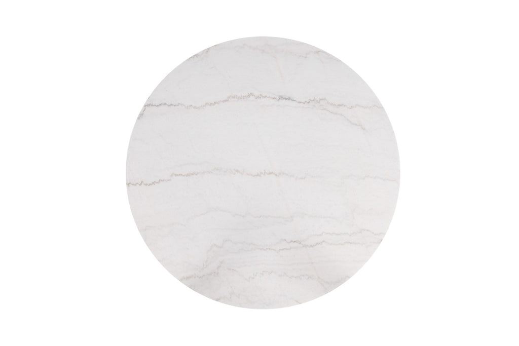 SABRO - Round Dining Table w/ Marble Top - FM3330BK-RT-TABLE
