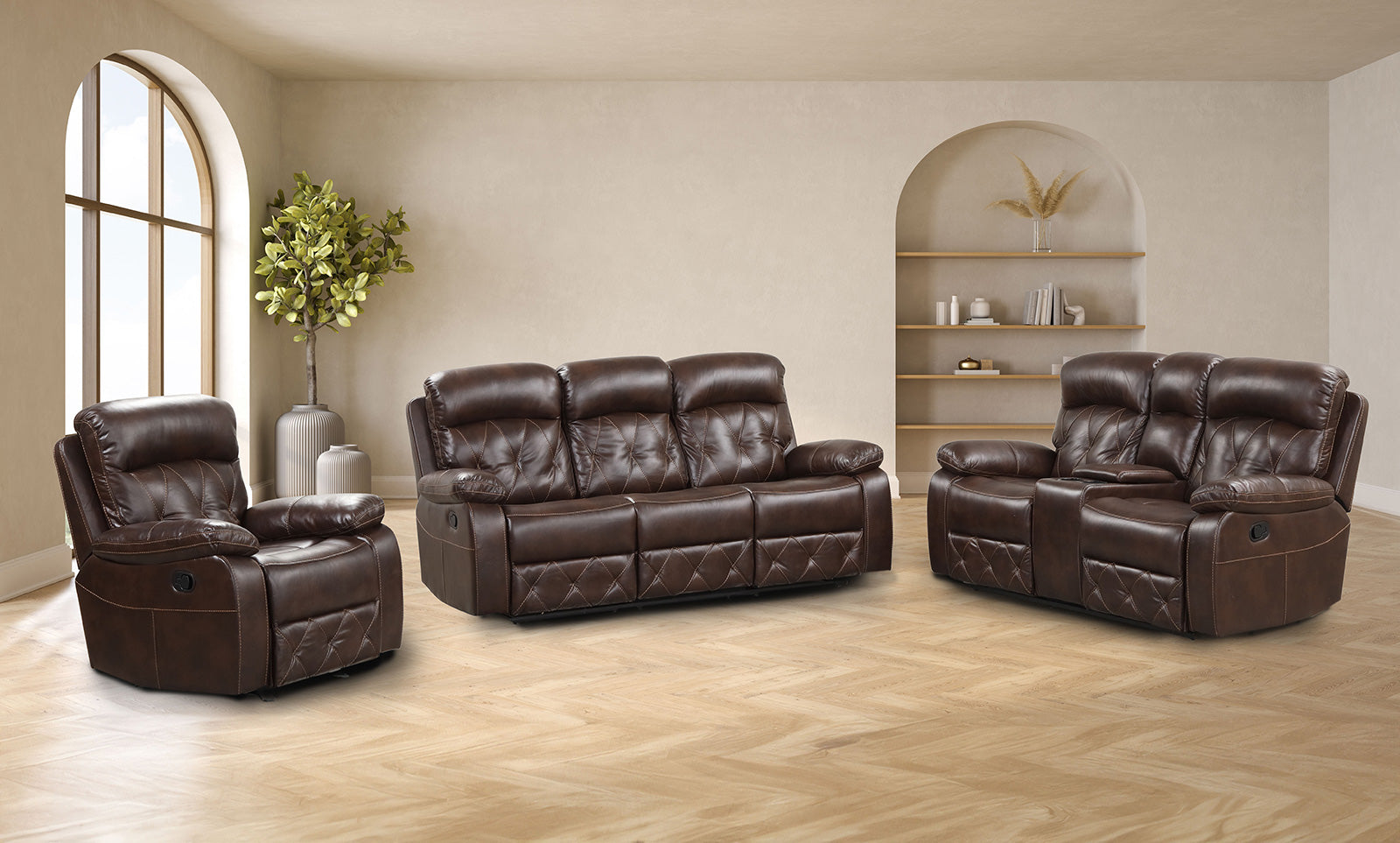 OSIAS - Sofa + Loveseat - NX6004BR-2PC