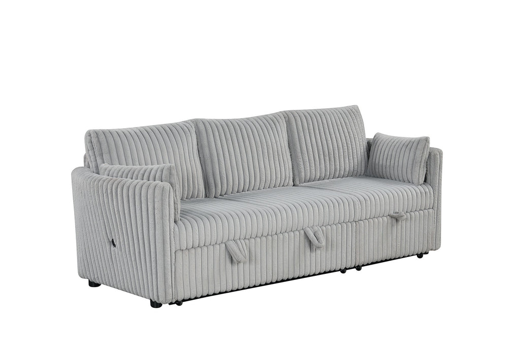 DENHOLME - Sectional w/ Pull Out - SL64002GY-SF-PK