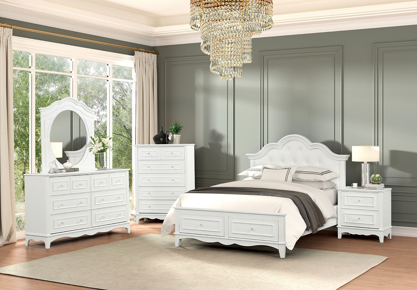NAUCALPAN - Mirror, White - FM7456WH-M