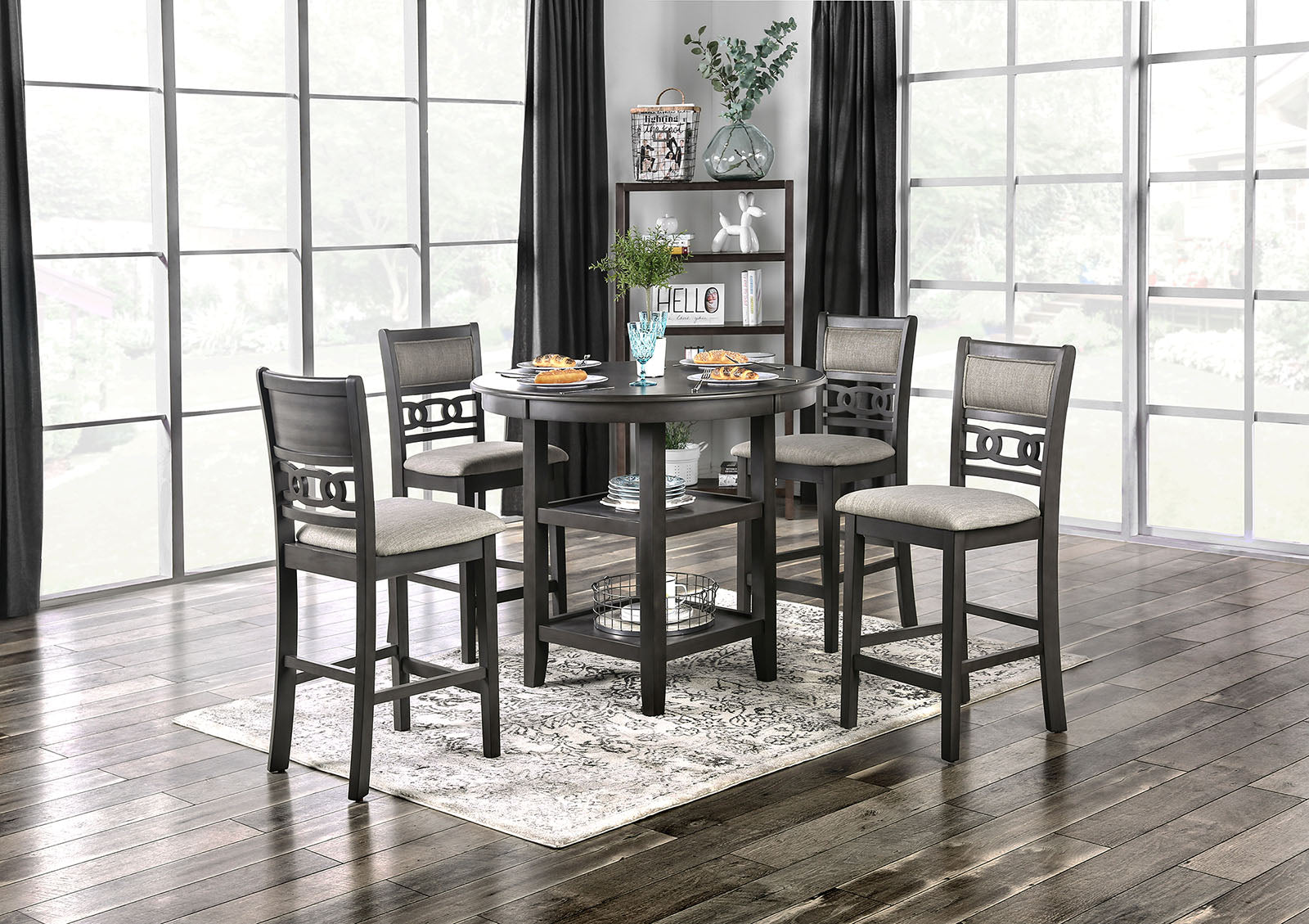 MILLY - 5 Pc. Counter Ht. Table Set - CM3609PT-5PK