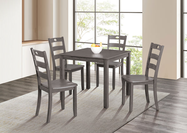 LUBBOCK - 5 Pc. Dining Table Set - FM3419GY-T-5PK