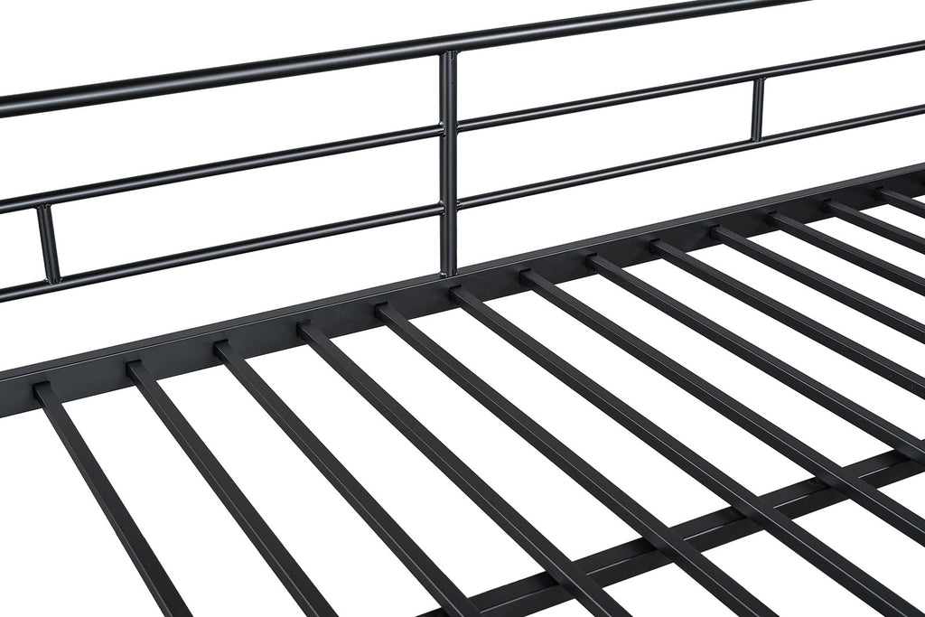PANOS - Twin/Full Metal Bunk Bed (K/D), Black - FM-BK901BK-TF