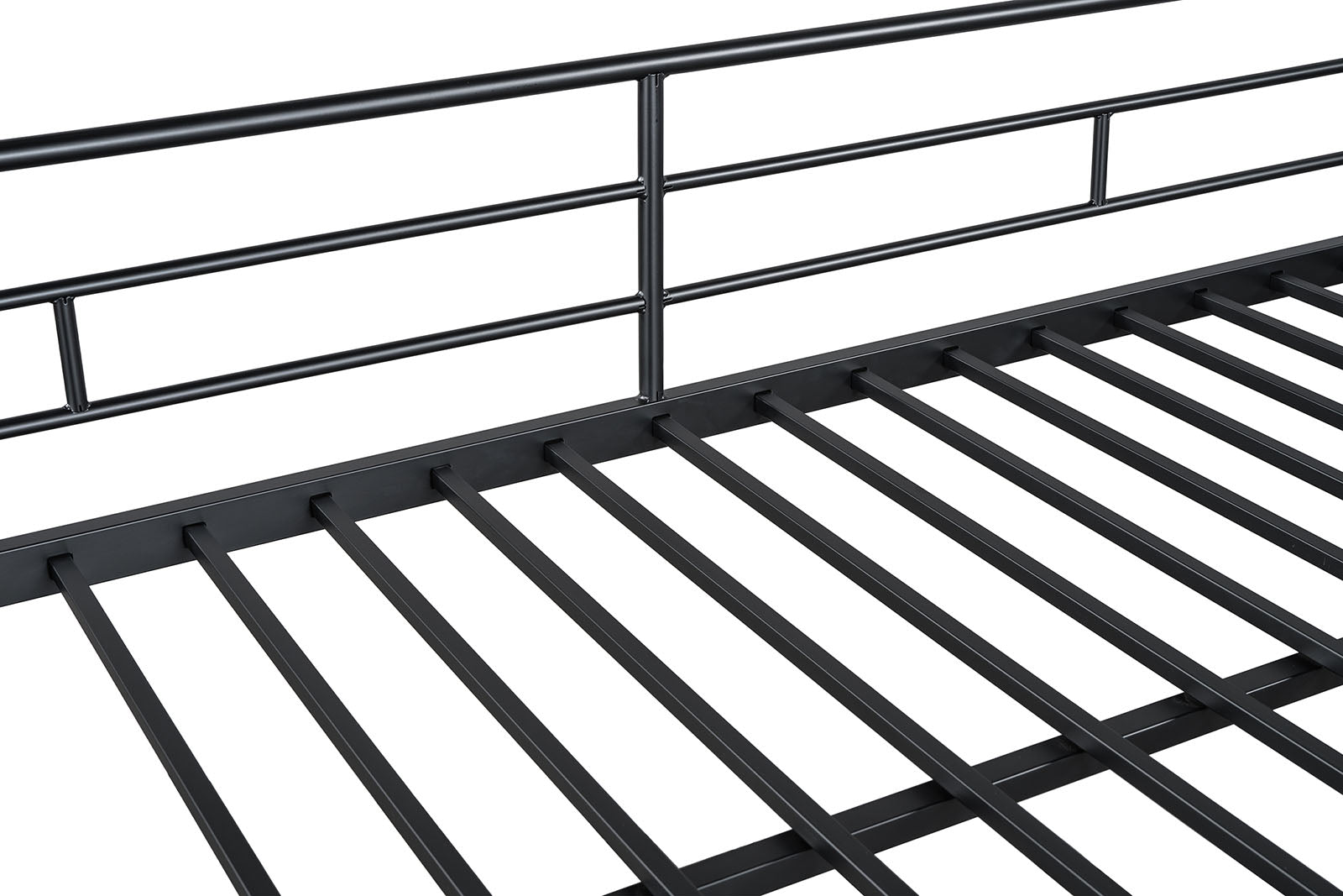 PANOS - Twin/Full Metal Bunk Bed (K/D), Black - FM-BK901BK-TF