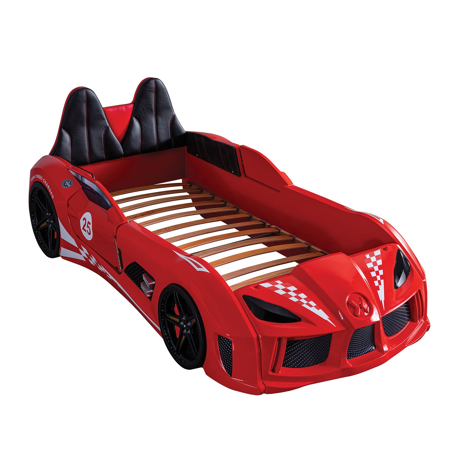 TRACKSTER - Twin Car Bed, Red - FOA7723RD-BED