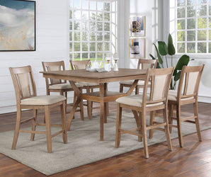UPMINSTER - 7 Pc. Counter Ht. Table Set - CM3984NT-PT-7PC