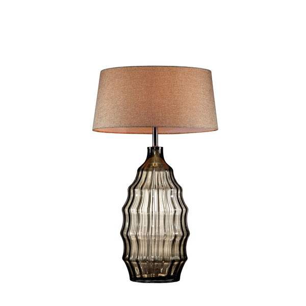 ELEN - 28"H Olive Glass Table Lamp - L9704
