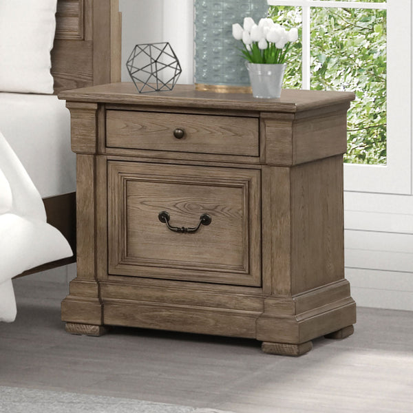 SHERINGHAM - Nightstand, Weathered Gray - FM7701BR-N