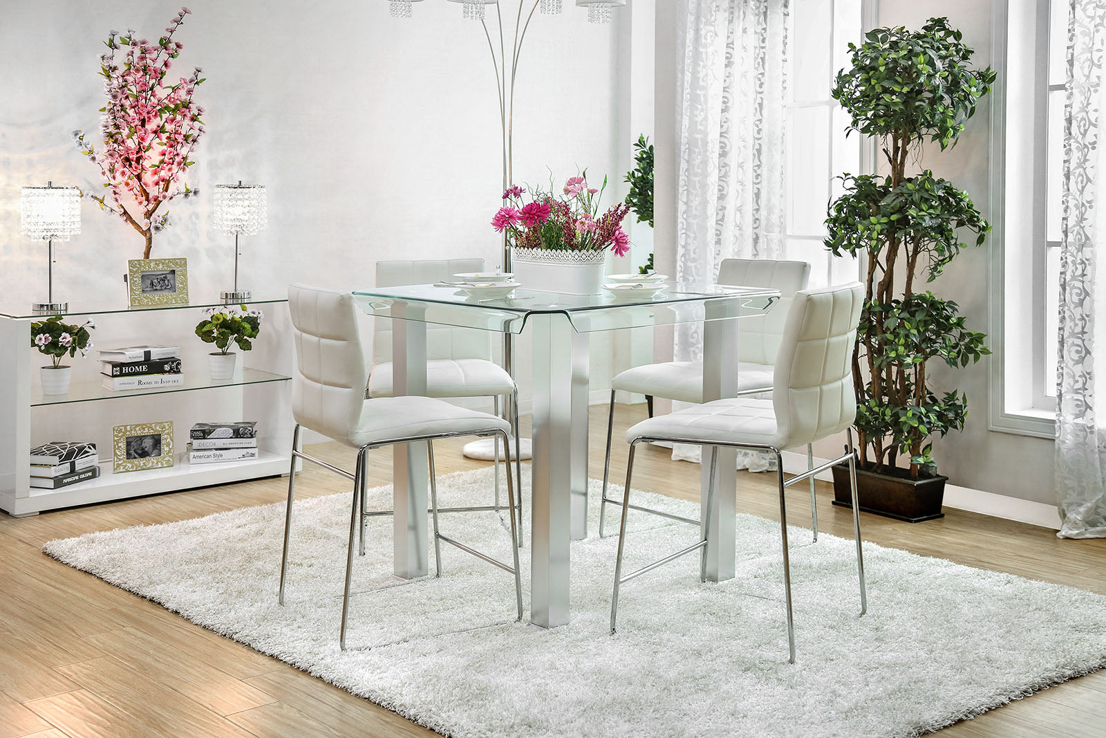 RICHFIELD - 5 Pc. Round Counter Ht. Table Set - CM3362PT-5PC