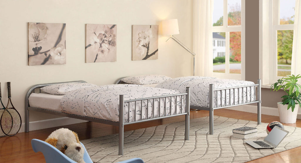 RAINBOW - Metal Twin/Twin Bunk Bed - CM-BK1035SV
