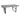 ANTIGUA - Height-Adjustable Table, Gun Metal/Brown/Gray - GM-1003