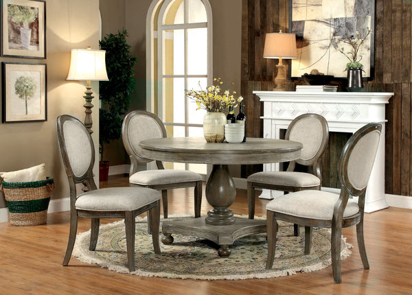 KATHRYN - 5 Pc. Round Dining Table Set - CM3872RT-5PC