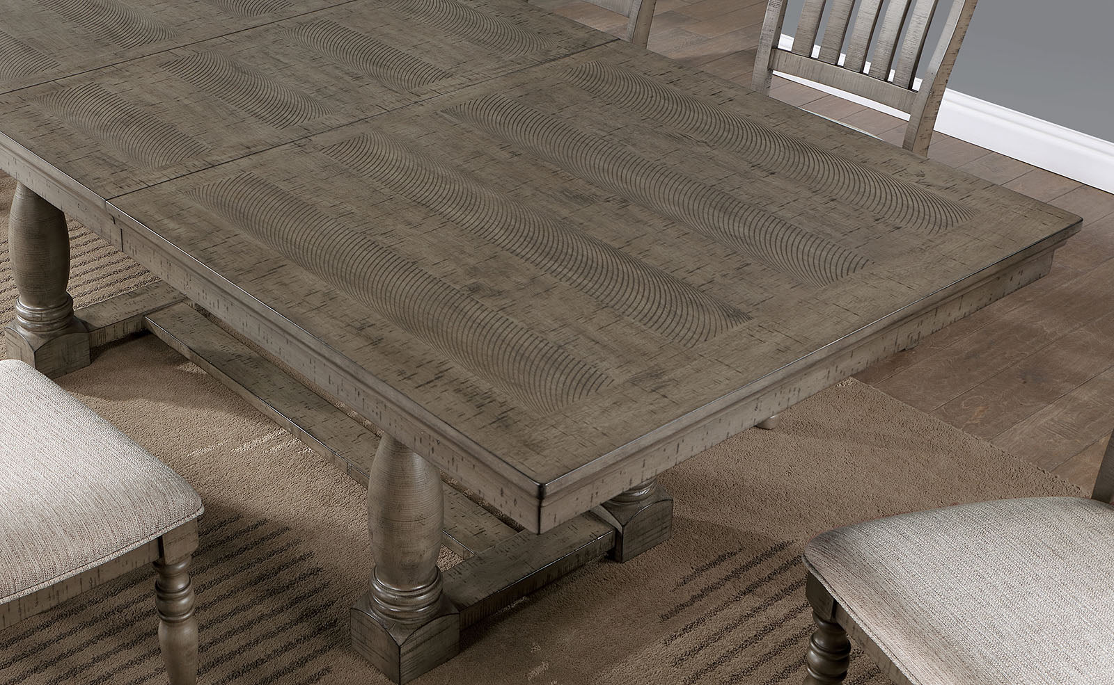 NEWCASTLE - 7 Pc. Dining Table Set - CM3254GY-T-7PC