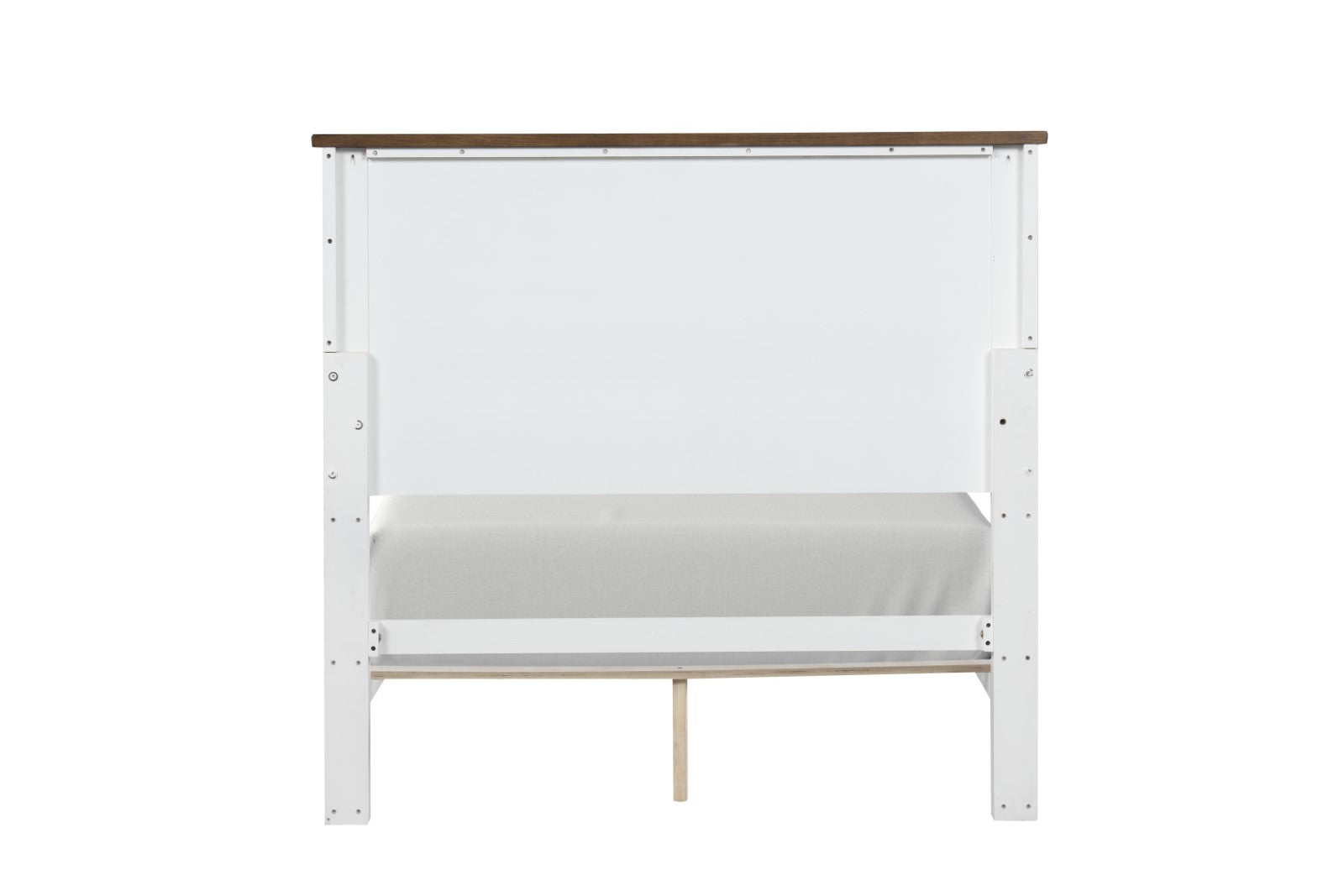PINETOP - Twin Bed, White/Dark Brown - FM7171WH-T-BED