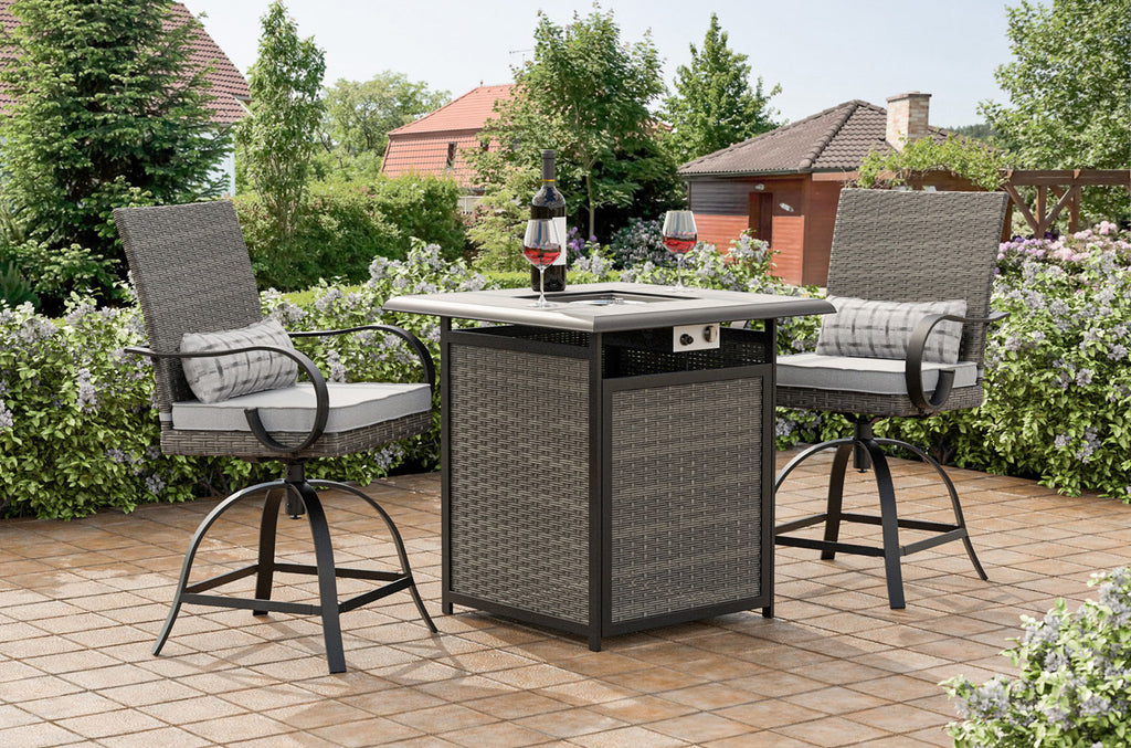 AROSA - 3 Pc. Fire Pit Counter Ht. Set - GM-2024-3PC